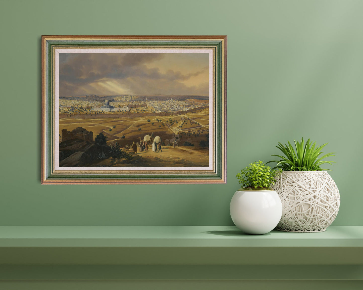 View of Jerusalem painting by Hubert Sattler Art Print