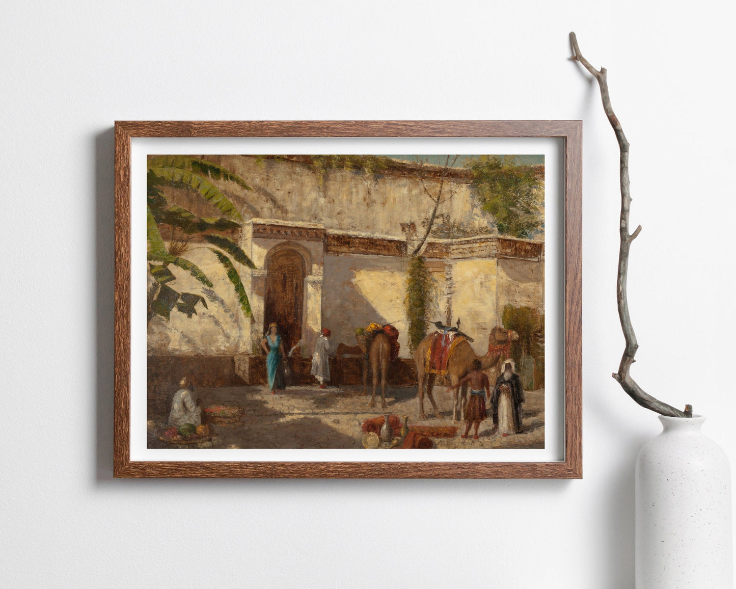 Arab Street Scene by William Gifford Art Print Reproduction wood frame