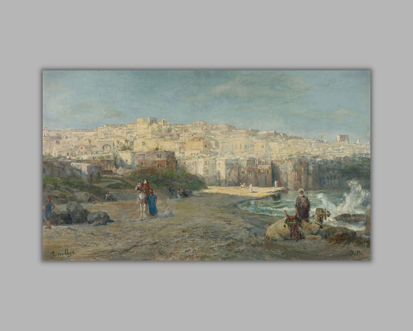 A Port of Jaffa Painting by Pierre Tetar Art Print Reproduction