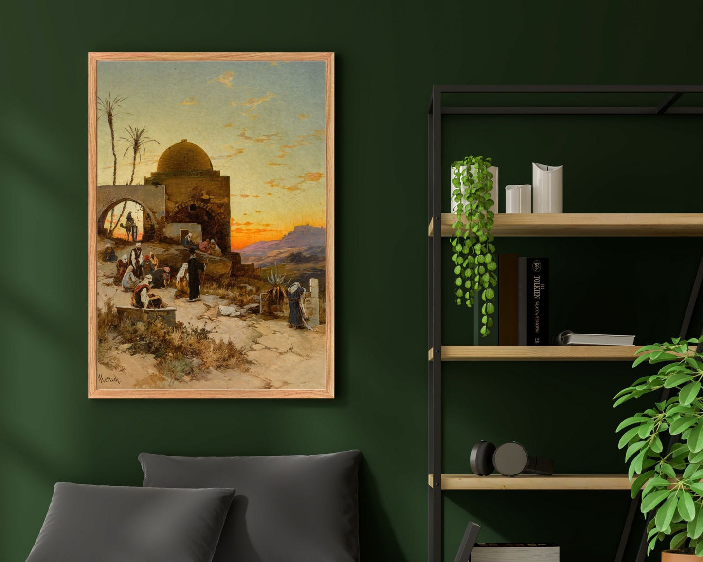 Evening Prayers Outside Jerusalem by Hermann Corrodi Wall Art Print