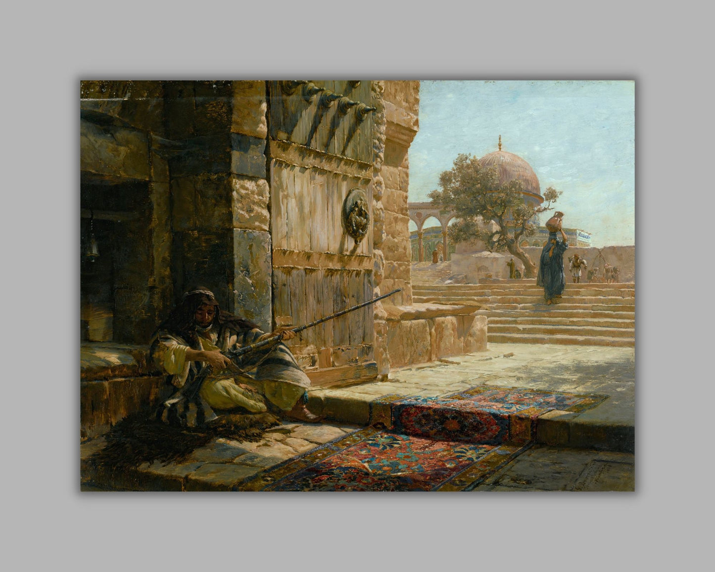 Sentinel at the Entrance by Gustav Bauernfeind Art Print Reproduction