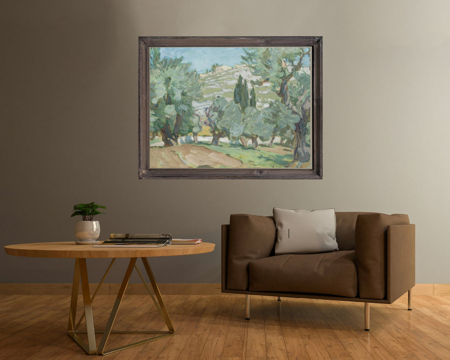 Study from Jerusalem Painting by Anna Boberg Art Print reproduction framed hanging in living room