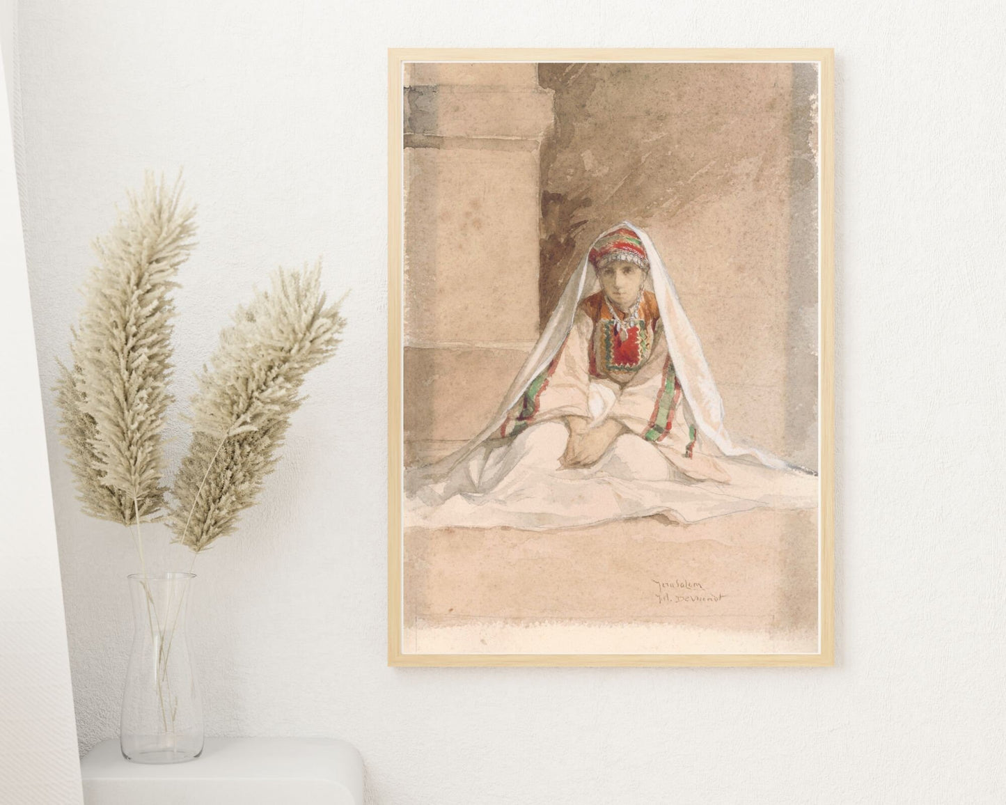 Girl From Jerusalem Painting by Juliaan De Vriendt Wall Art Print