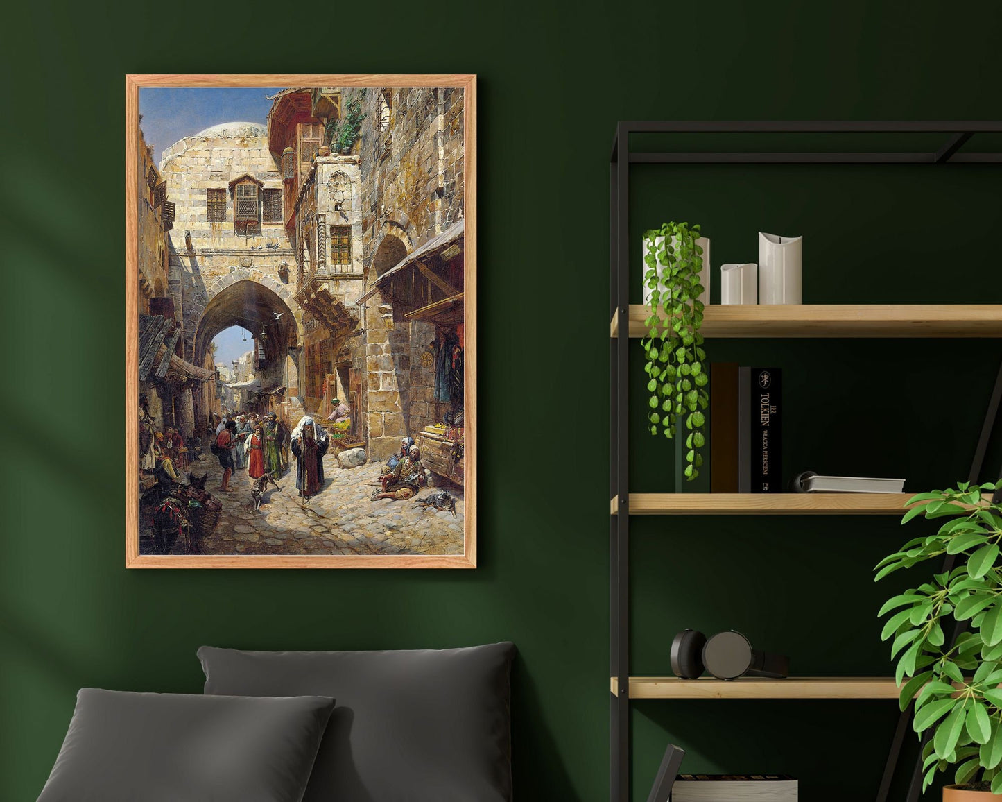 David Street Painting by Gustav Bauernfeind Wall Art Print