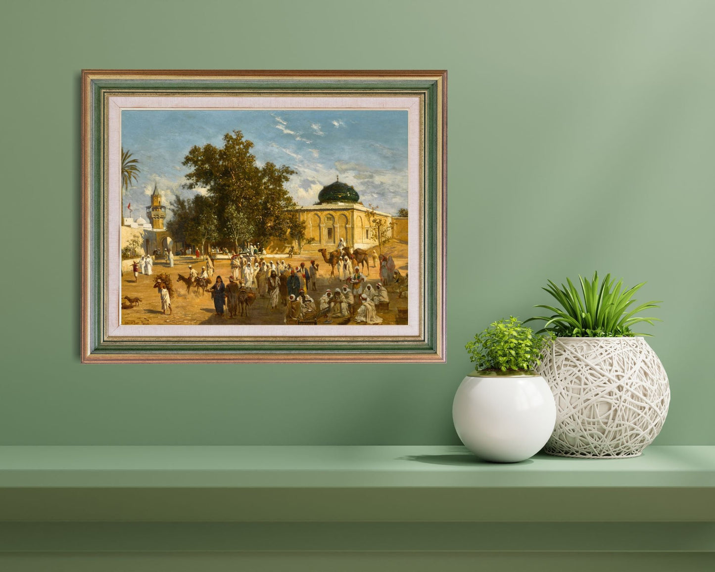 Dar el Ber, Tunis Painting by Ludwig Hans Art Print framed