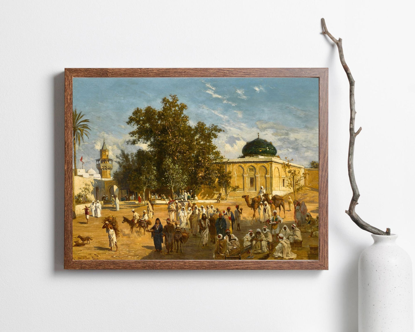 Dar el Ber, Tunis Painting by Ludwig Hans Art Print wood frame