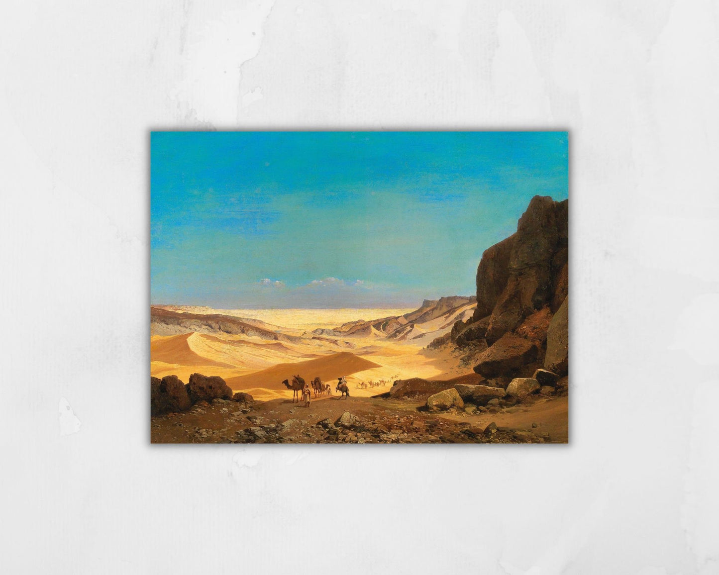 The Libyan Desert Painting by Carl Hasch Wall Art Print reproduction