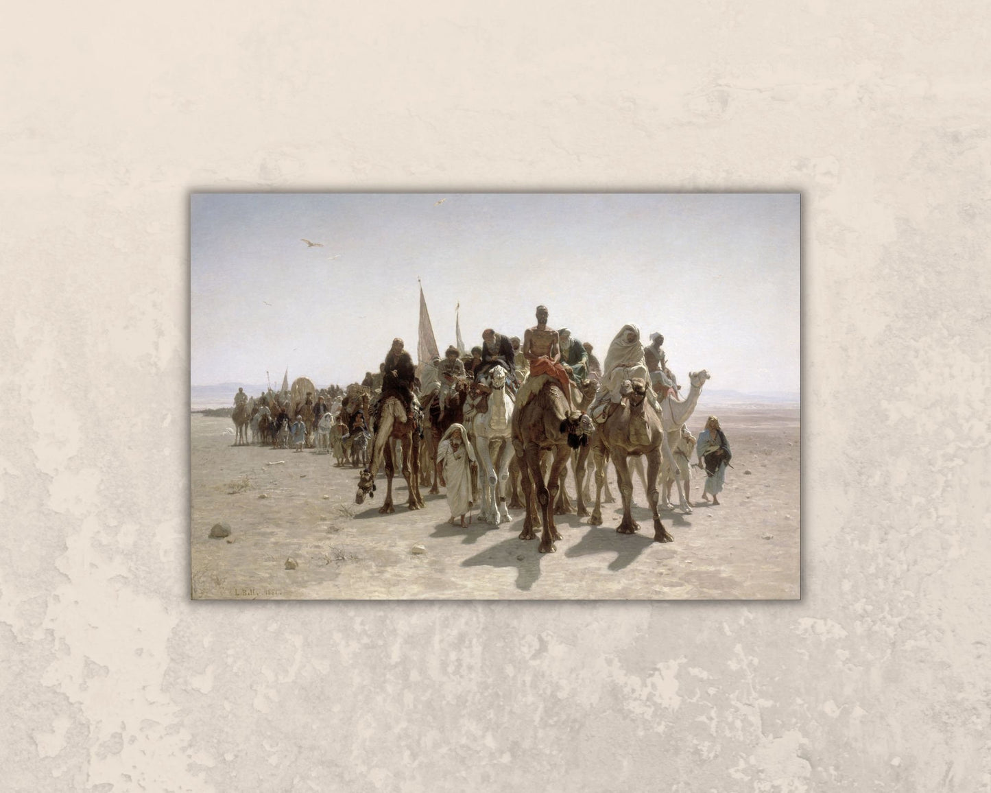 Pilgrims Going to Mecca by Leon Adolphe Auguste Wall Art Print reproduction