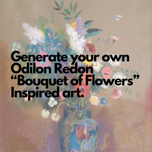 Generate Ai Art Inspired by Odilon Redon Bouquet of Flowers