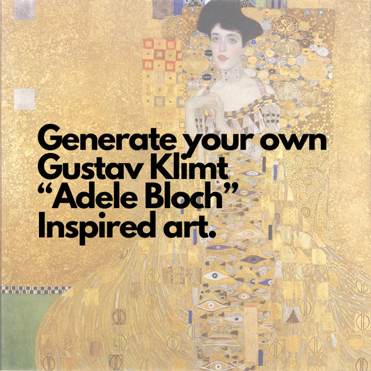 Generate your own ai art inspired by Gustav Klimt Adele Bloch