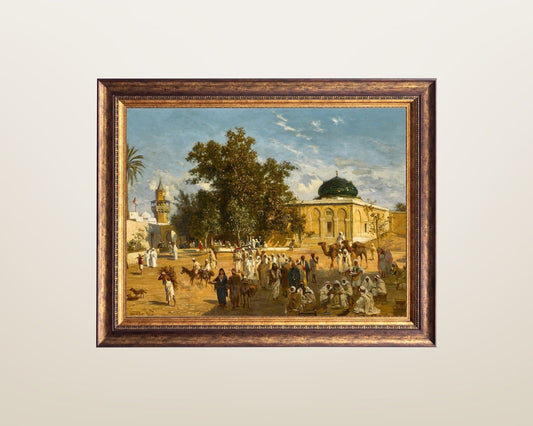 Dar el Ber, Tunis Painting by Ludwig Hans Art Print framed