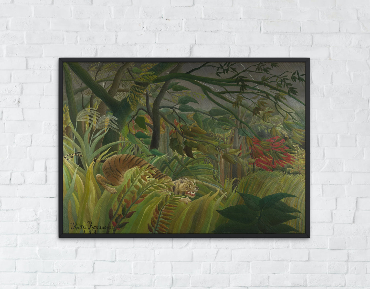 framed art print Henri Rousseau - Surprised!