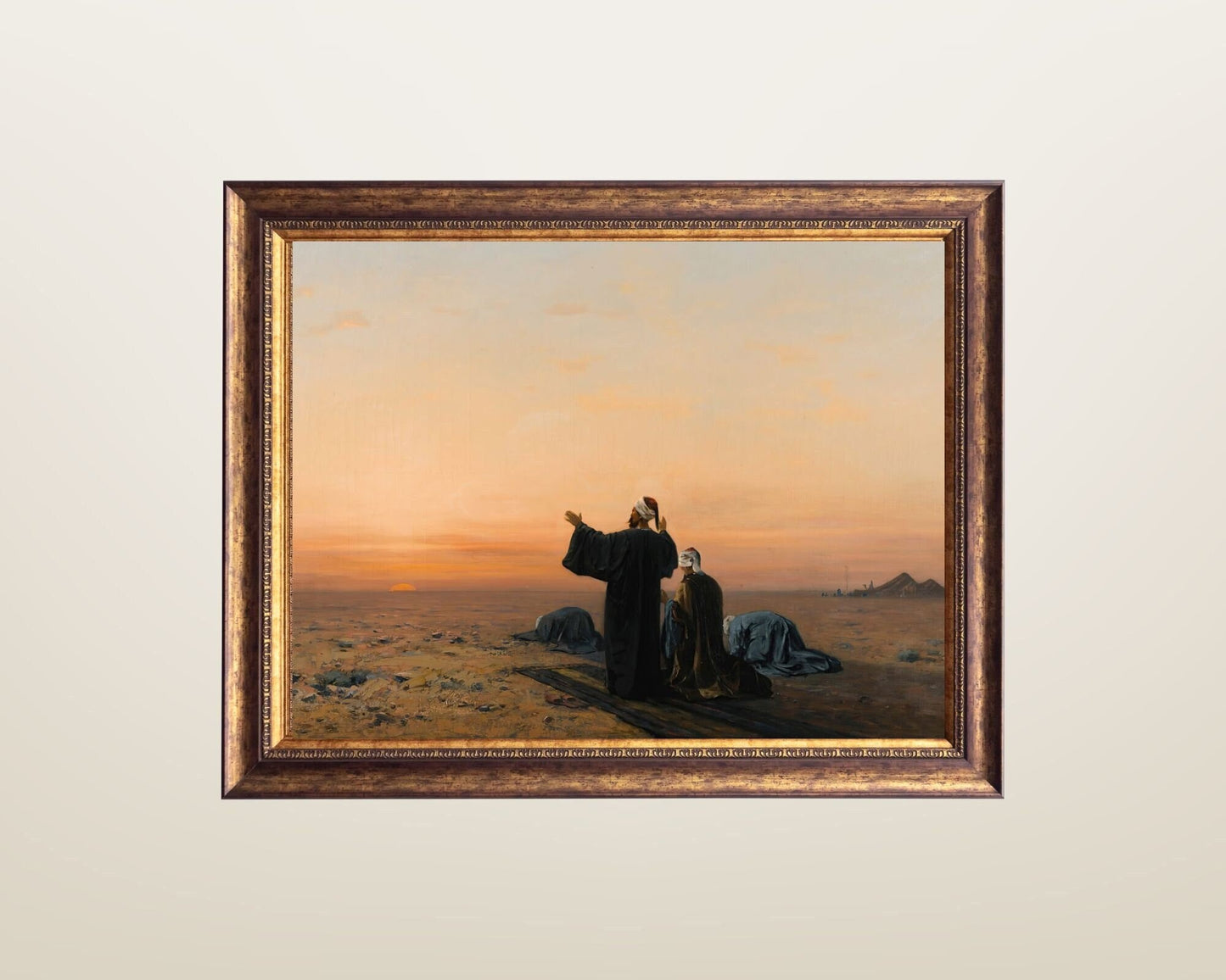 Morning Prayers Painting by August Veillon Wall Art Print