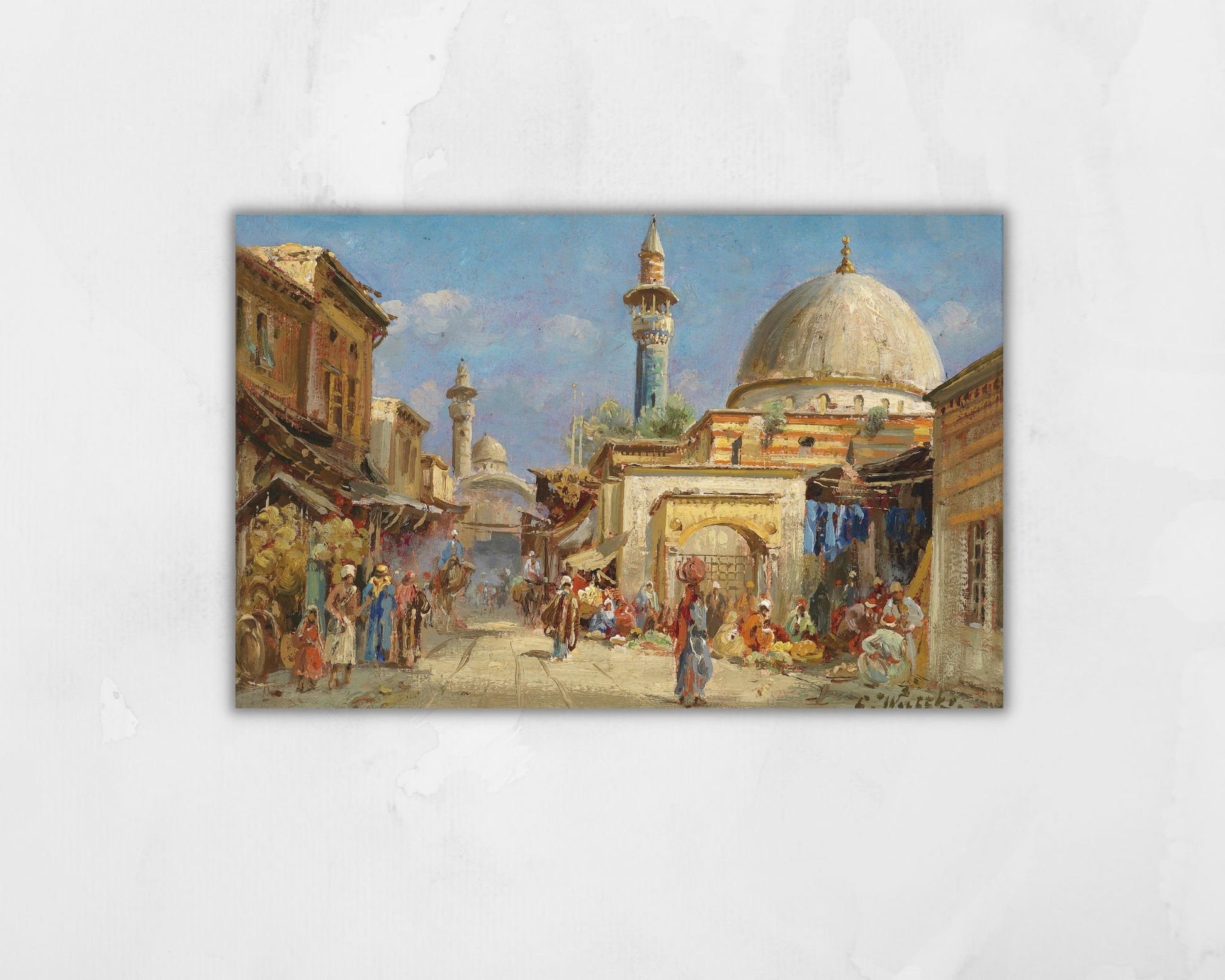 Orientalist Street syria by Carl Wuttke Art print reproduction