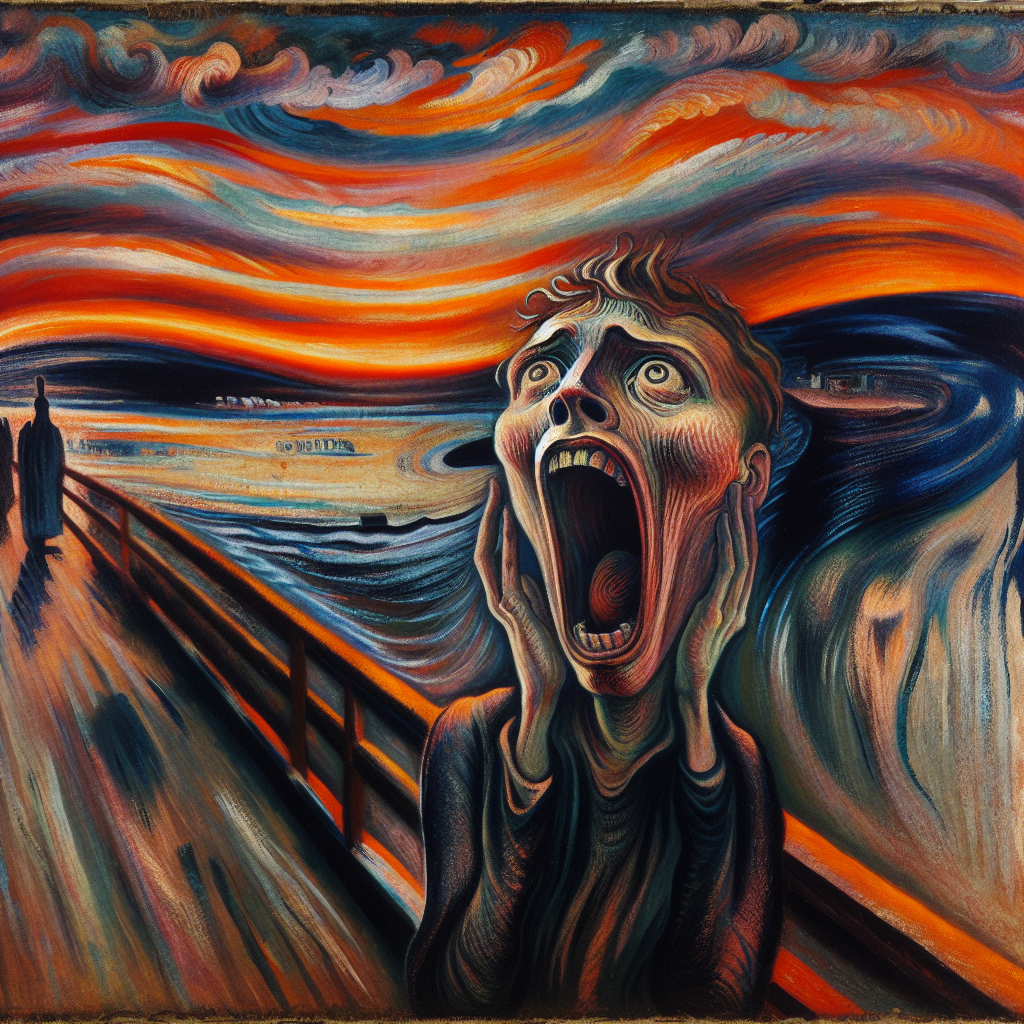 The Scream Ai Art Painting Edvard Munch Style