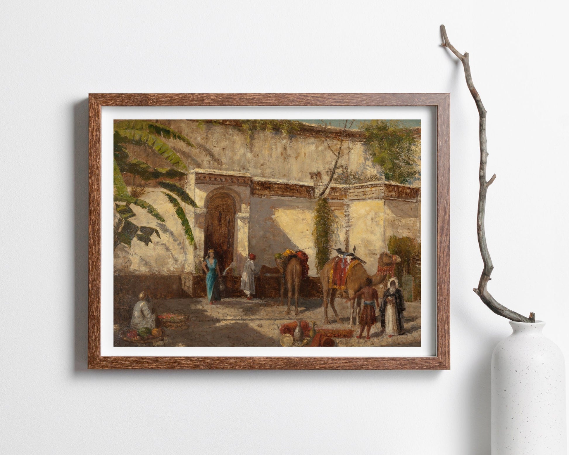 Arab Street Scene by William Gifford Art Print Reproduction wood frame
