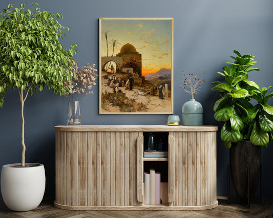 Evening Prayers Outside Jerusalem by Hermann Corrodi Wall Art Print 