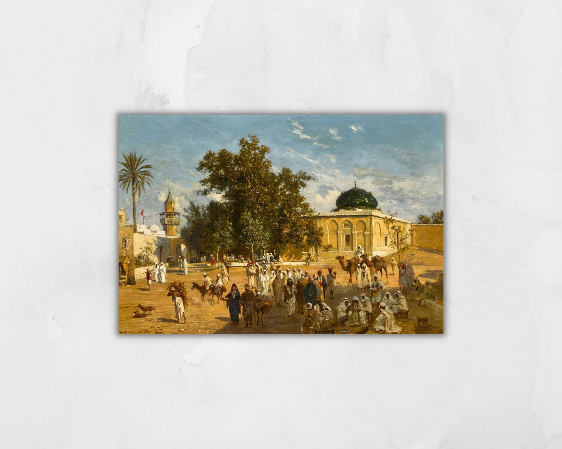 Dar el Ber, Tunis Painting by Ludwig Hans Art Print  reproduction