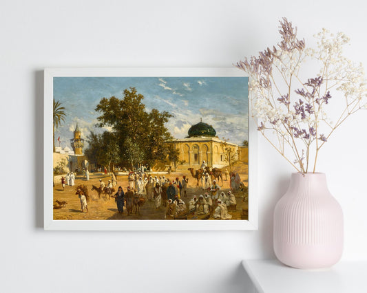 Dar el Ber, Tunis Painting by Ludwig Hans Art Print white frame