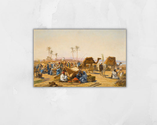 The Street Market Painting by Ludwig Hans Fischer Wall Art Print reproduction