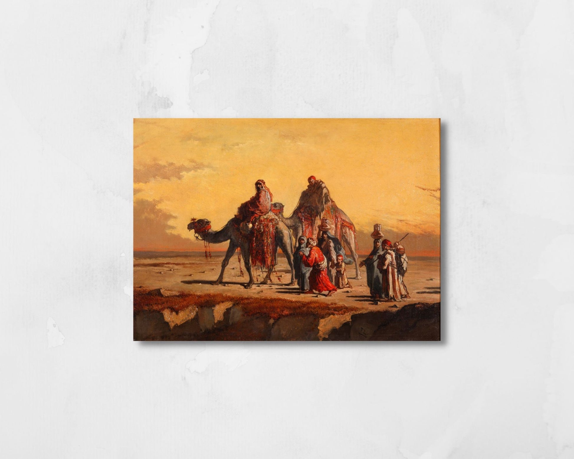Desert Scene Painting by Francisco Lameyer Wall Art Print reproduction