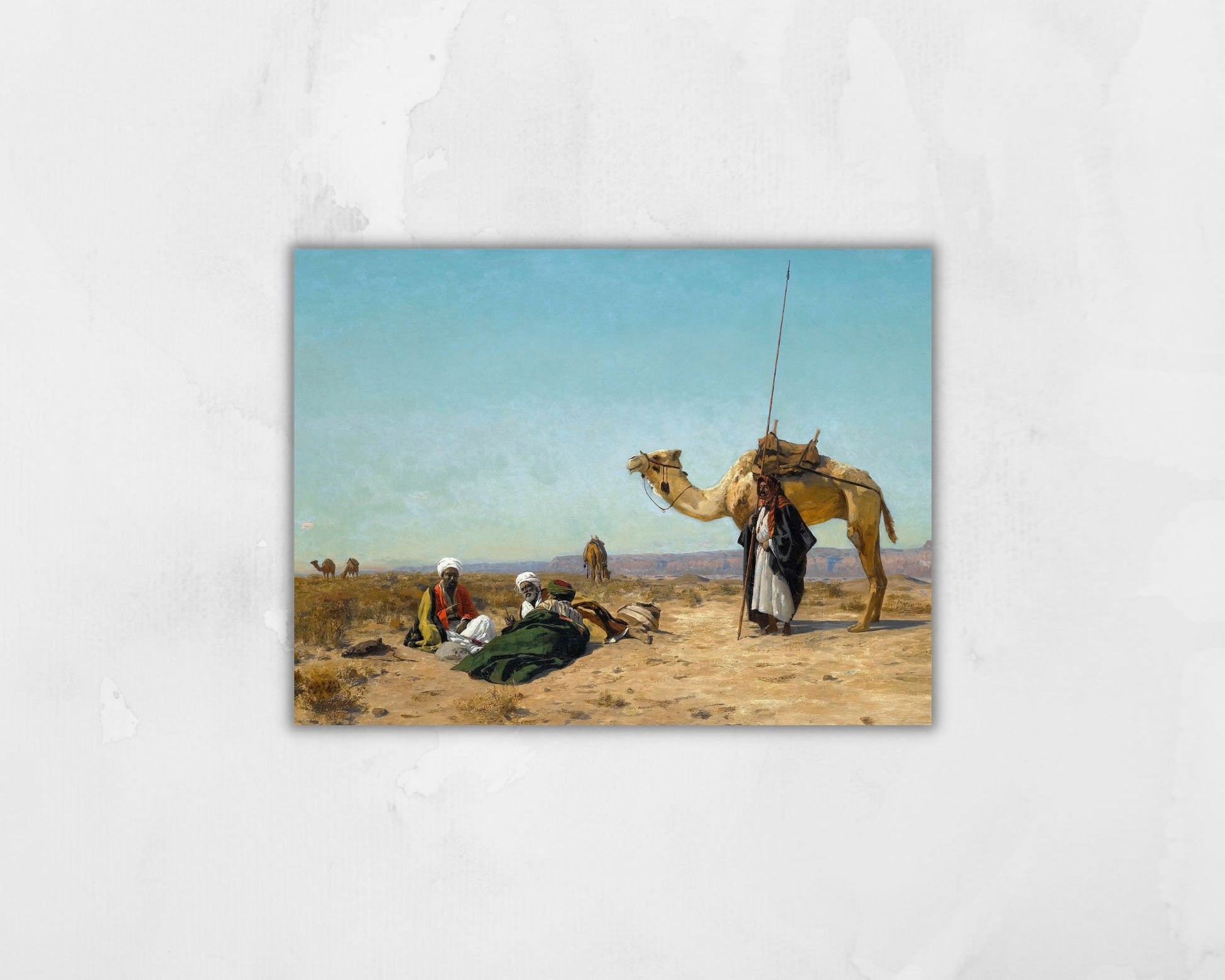 Rest in the Syrian Desert Painting by Eugen Bracht Art Print reproduction