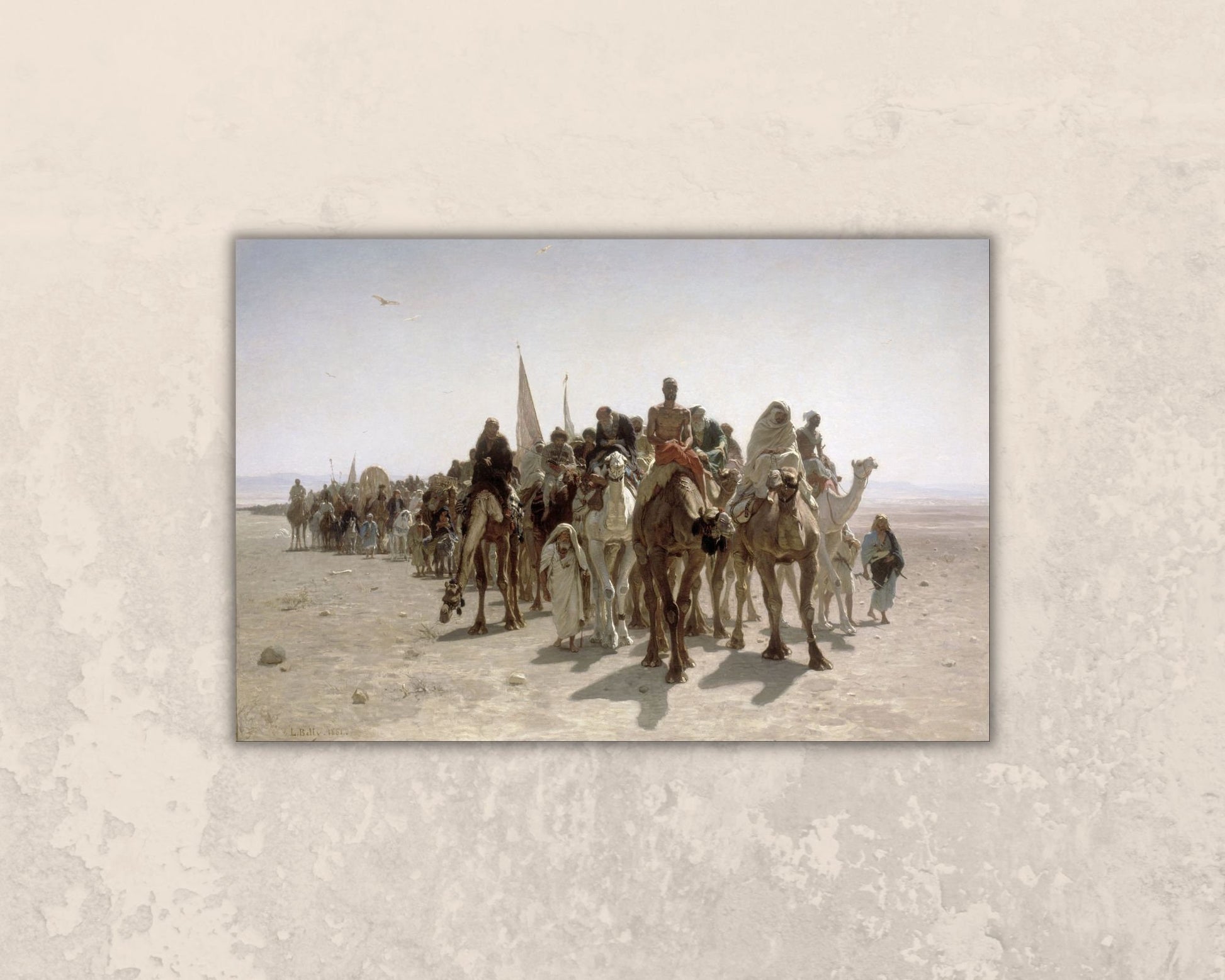 Pilgrims Going to Mecca by Leon Adolphe Auguste Wall Art Print reproduction