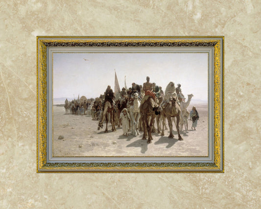 Pilgrims Going to Mecca by Leon Adolphe Auguste Wall Art Print