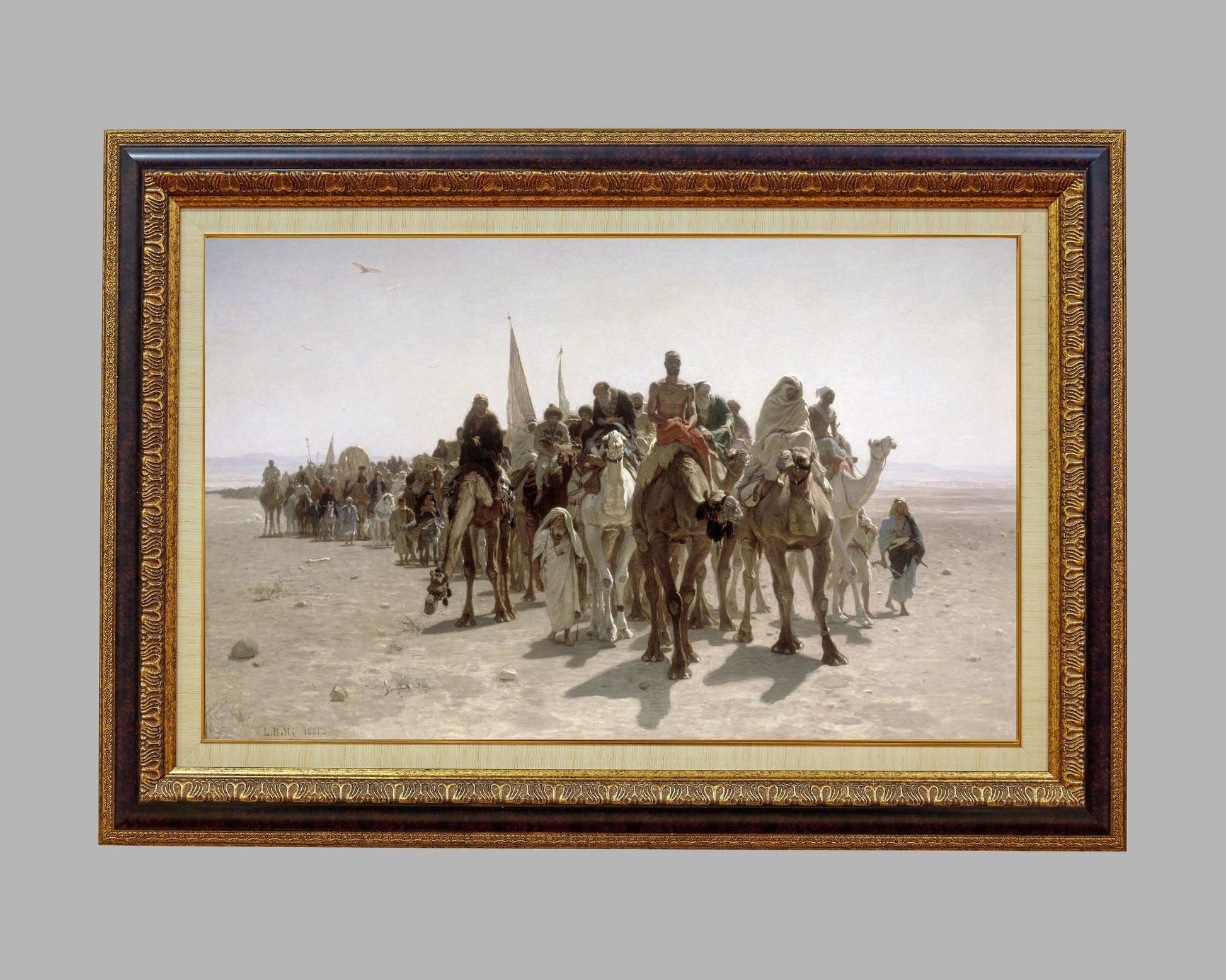 Pilgrims Going to Mecca by Leon Adolphe Auguste Wall Art Print classic frame