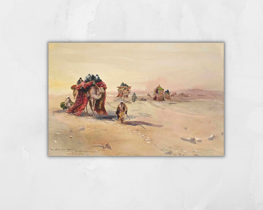 Return From Mecca Painting by Charles Whymper Wall Art Print reproduction