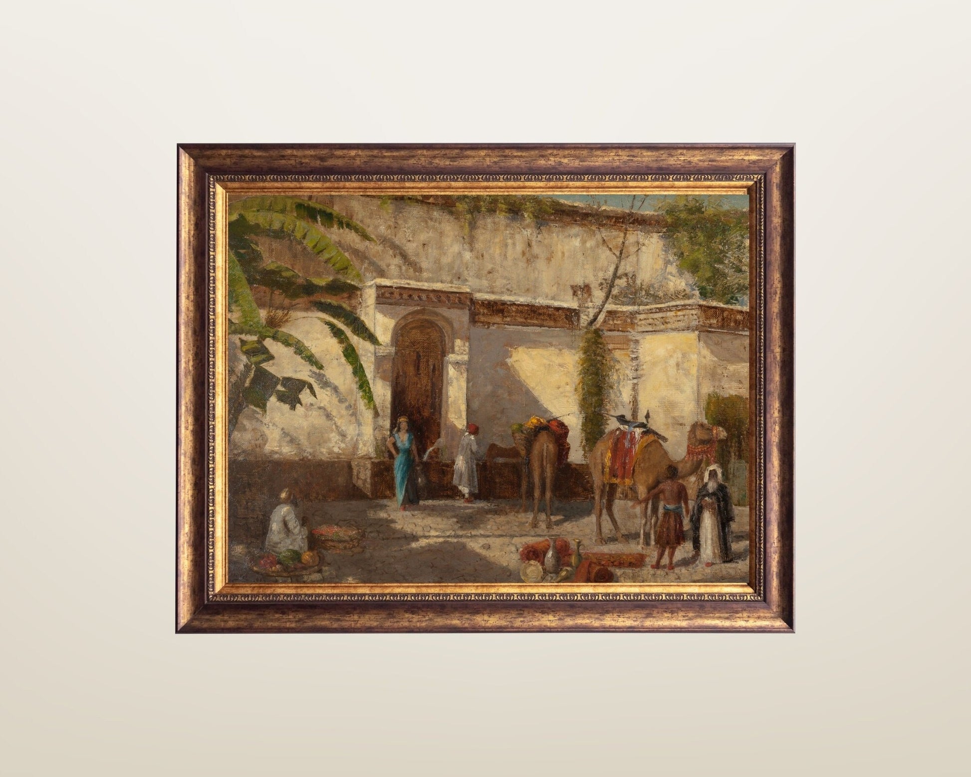 Arab Street Scene by William Gifford Art Print framed