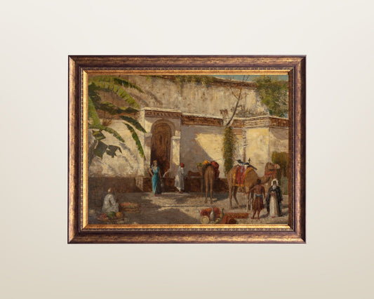 Arab Street Scene by William Gifford Art Print framed