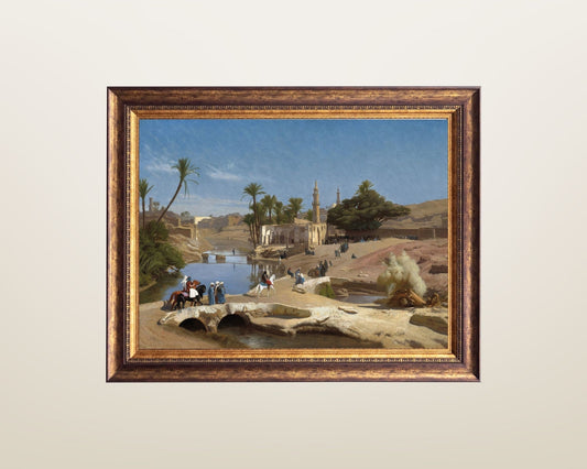 View from Medinat El-Fayoum by Jean Leon Gerome Art Print